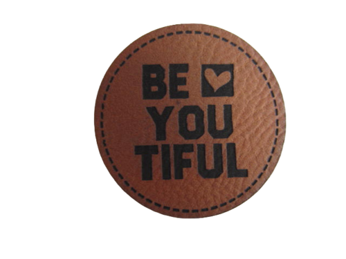 PU Leder Label Be YOU tiful beautiful braun