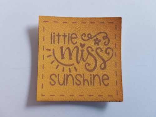 PU Leder Label Little Miss Sunshine gelb