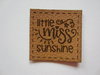 PU Leder Label Little Miss Sunshine hellbraun