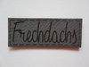 PU Leder Label FRECHDACHS grau