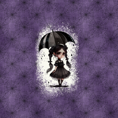 Limitiertes Paket Gothic Girl mit Schirm Jersey violett