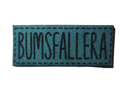 PU Leder Label BUMSFALLERA petrol