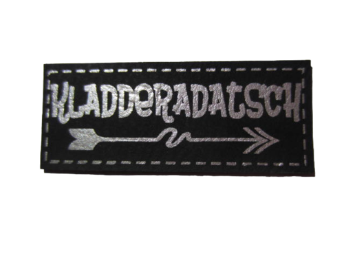 PU Leder Label KLADDERADATSCH schwarz